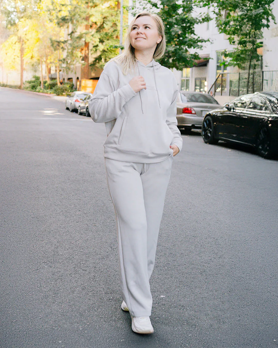 2 Piece Lounge Set | Classic-Fit Spacer Hoodie and Sweatpant with Pockets - Image 4
