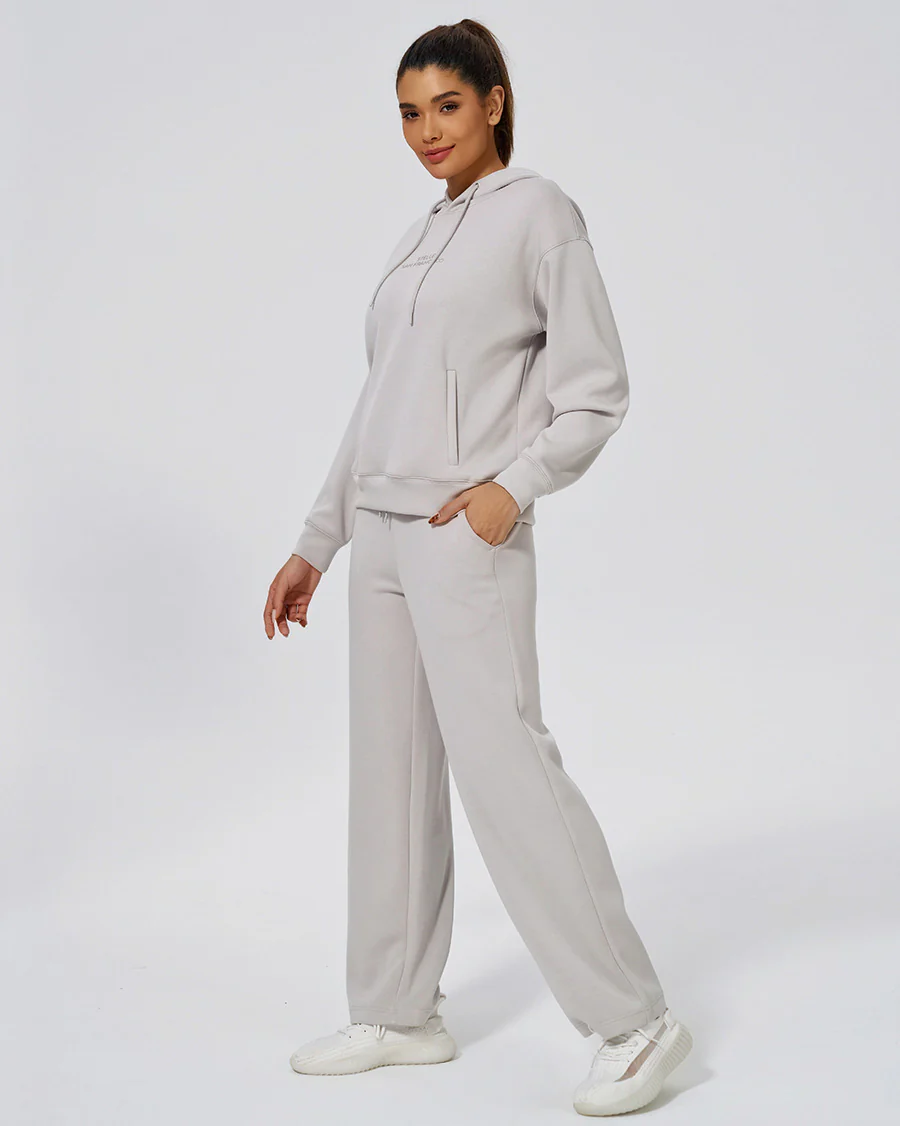 2 Piece Lounge Set | Classic-Fit Spacer Hoodie and Sweatpant with Pockets - Image 5