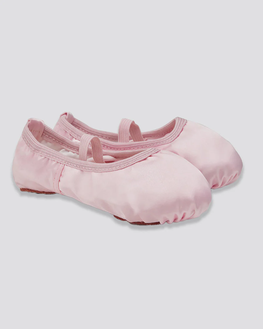 Kids Satin Ballet Shoe with Ribbon - Image 4