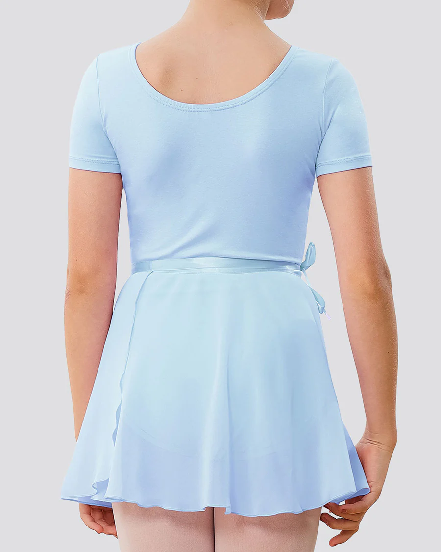 Girls Ballet Leotard Starter Kit (Short Sleeves Leotard & Tie Skirt & Tights) - Image 3