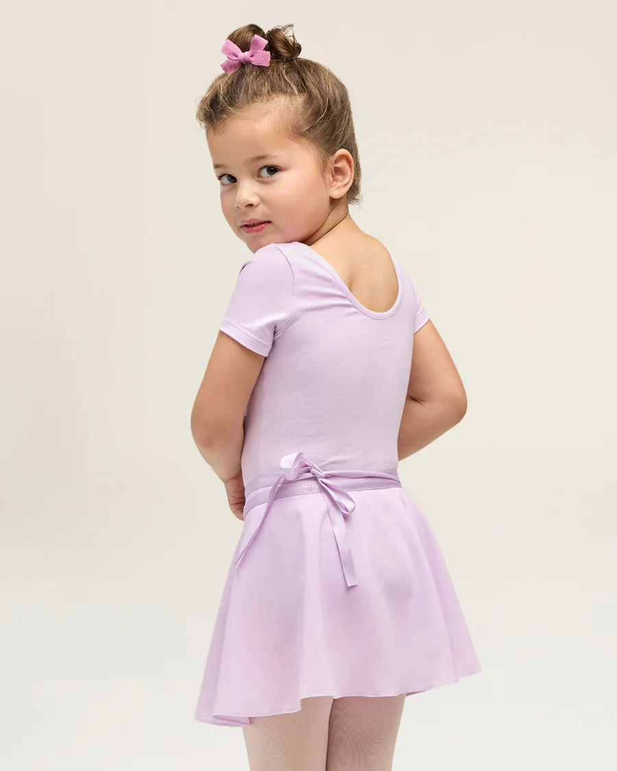 Girls Ballet Leotard Starter Kit (Short Sleeves Leotard & Tie Skirt & Tights) - Image 3