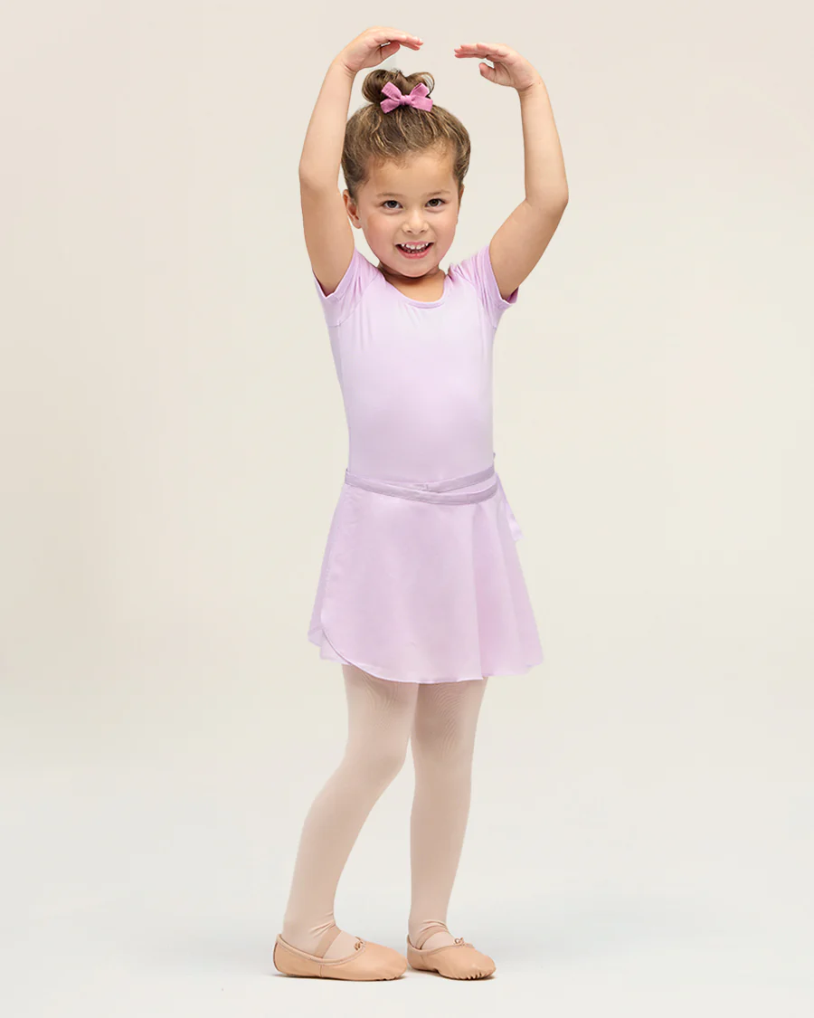 Girls Ballet Leotard Starter Kit (Short Sleeves Leotard & Tie Skirt & Tights) - Image 4