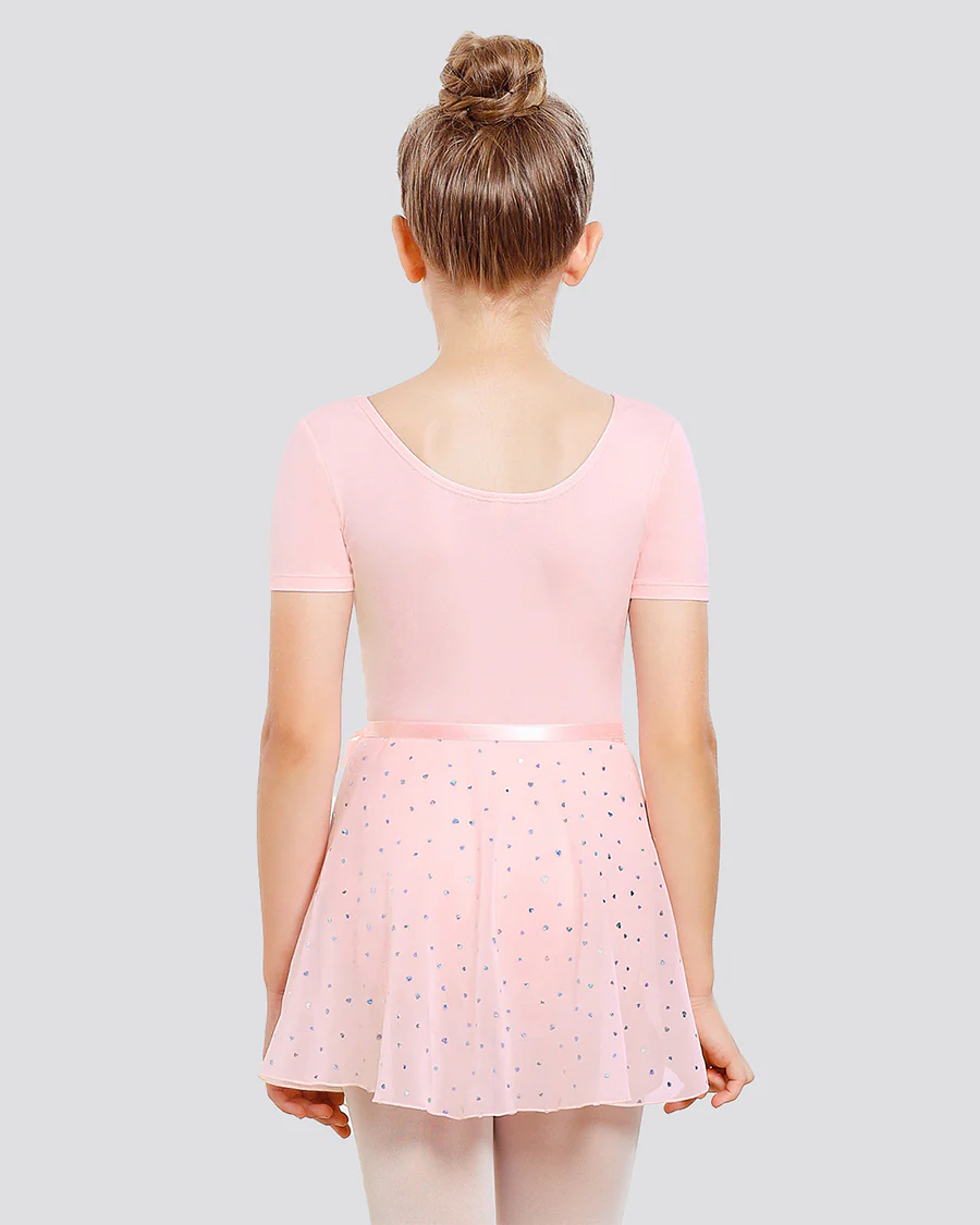 Girls Ballet Leotard Starter Kit (Short Sleeves Leotard & Tie Skirt & Tights) - Image 3