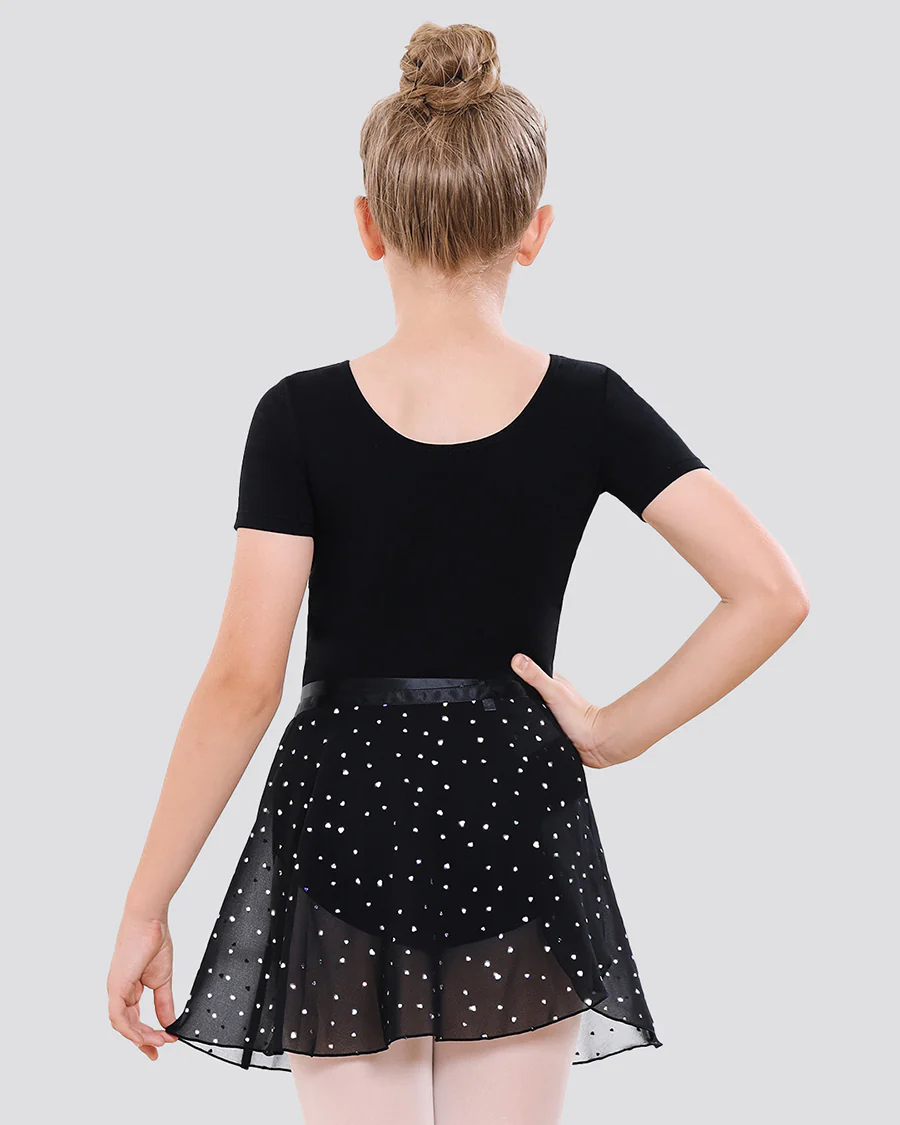 Girls Ballet Leotard Starter Kit (Short Sleeves Leotard & Tie Skirt & Tights) - Image 4