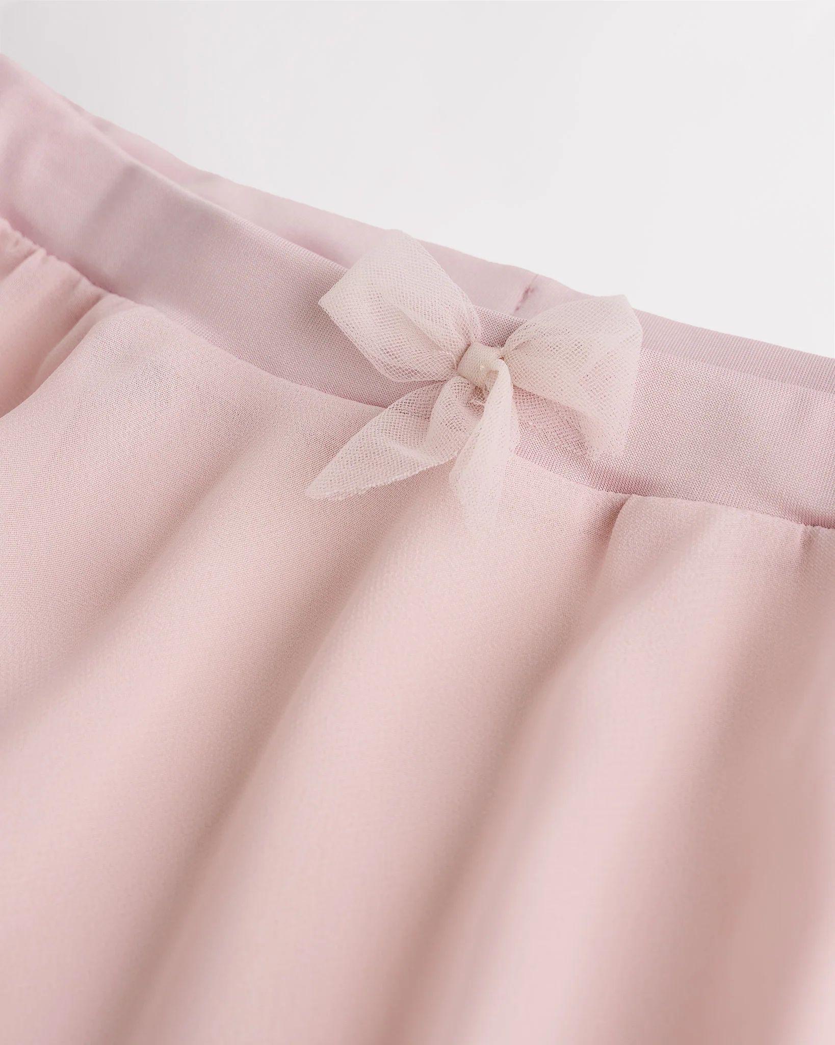 Girls Chiffon Ballet Dance Skirt With Bow - Image 2
