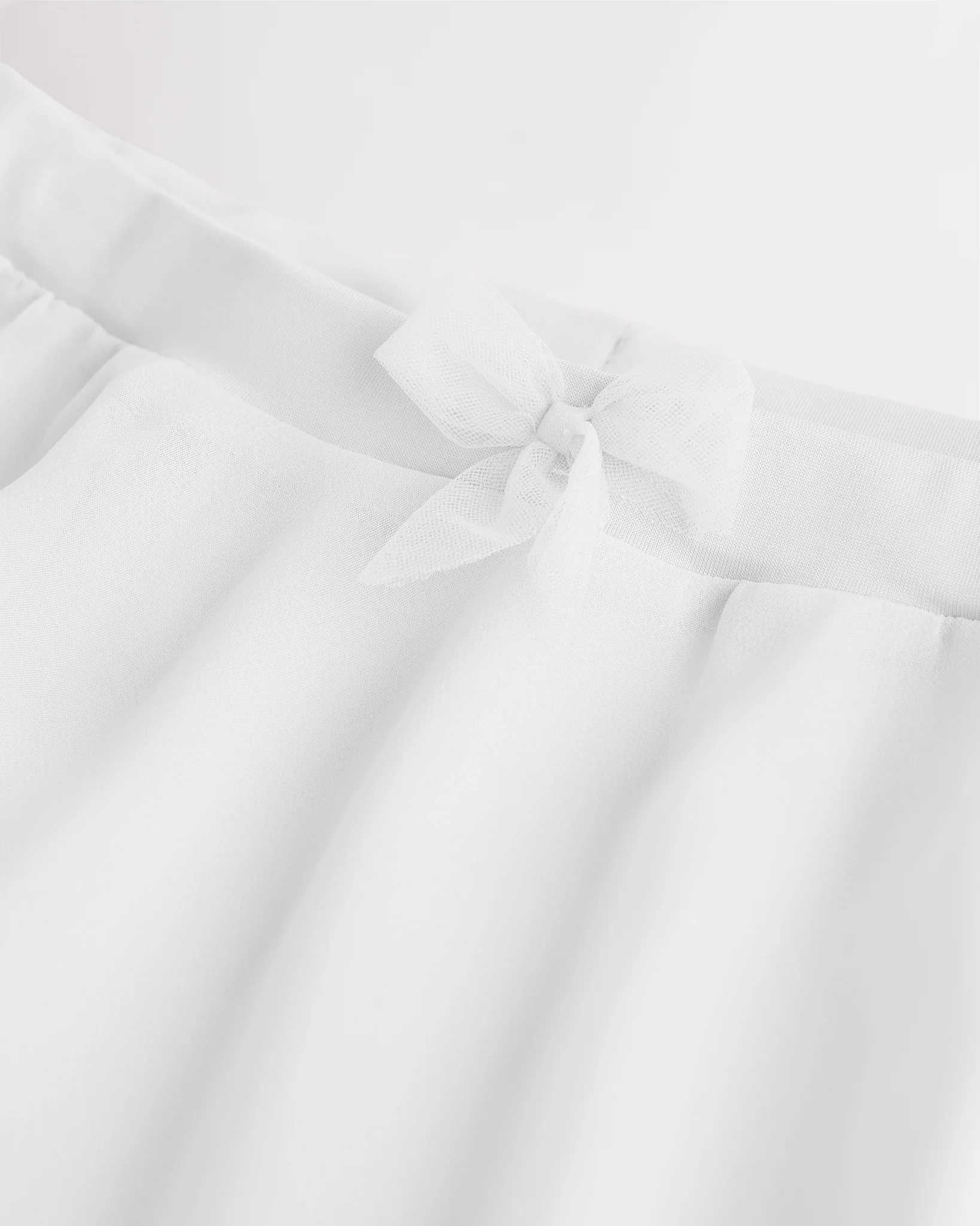 Girls Chiffon Ballet Dance Skirt With Bow - Image 2