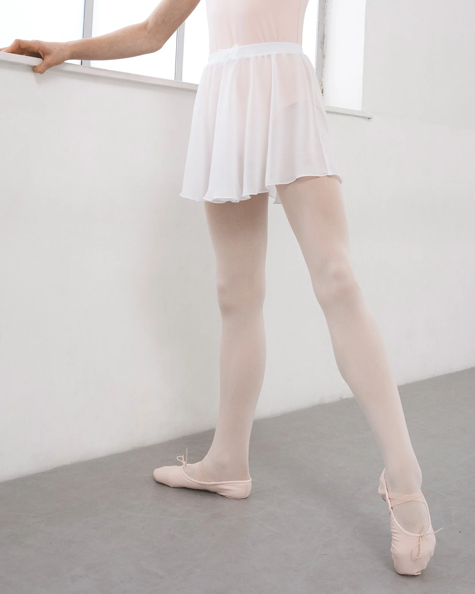 Girls Chiffon Ballet Dance Skirt With Bow - Image 3