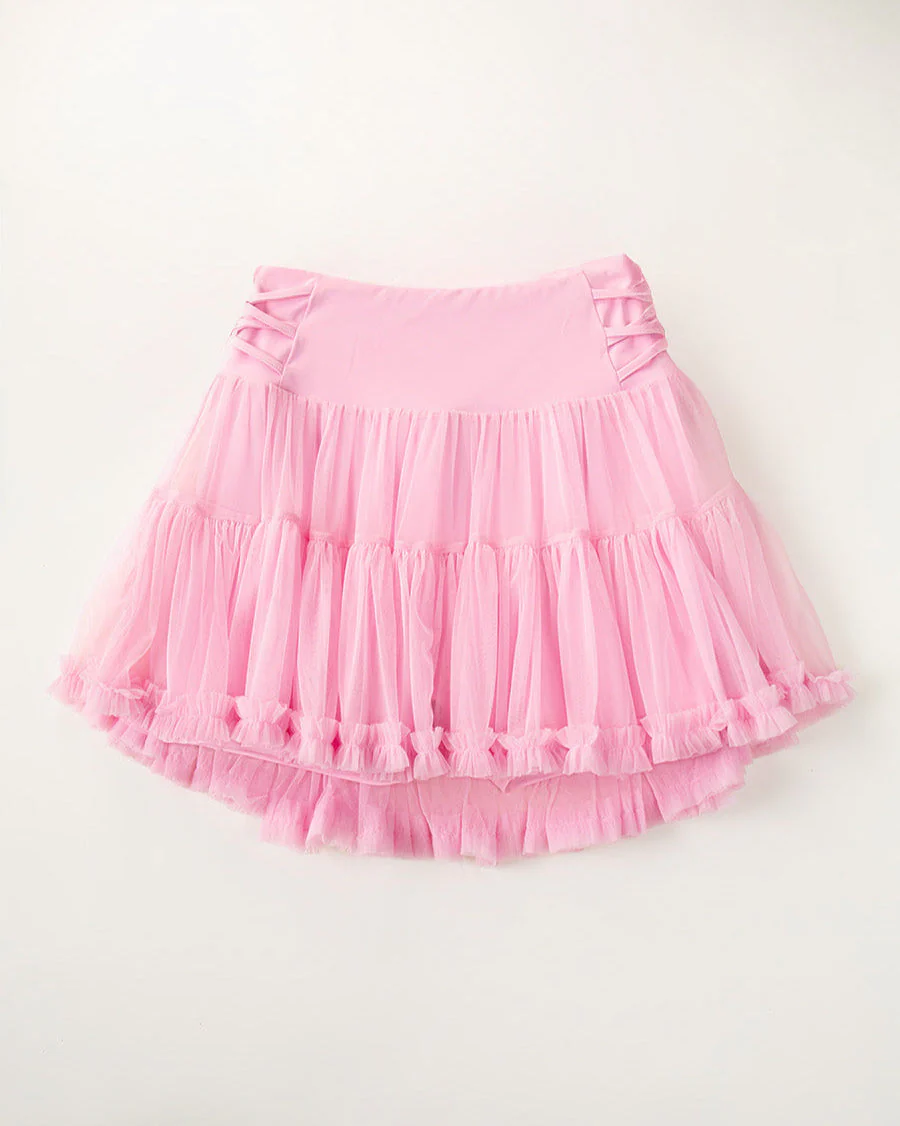 Criss-Cross Cake Skirt | Flowy Tennis Skort with Hidden Short - Image 5