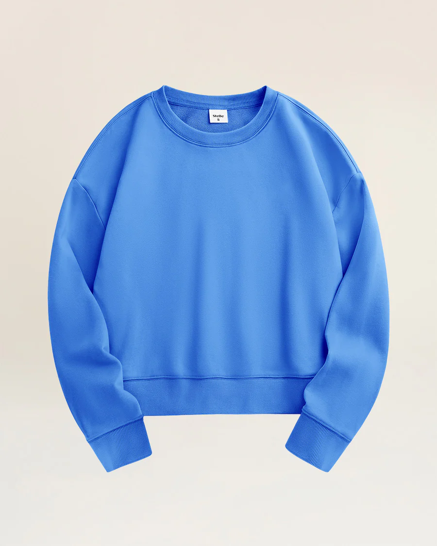 Oversized Cropped Crewneck Sweatshirt - Image 4