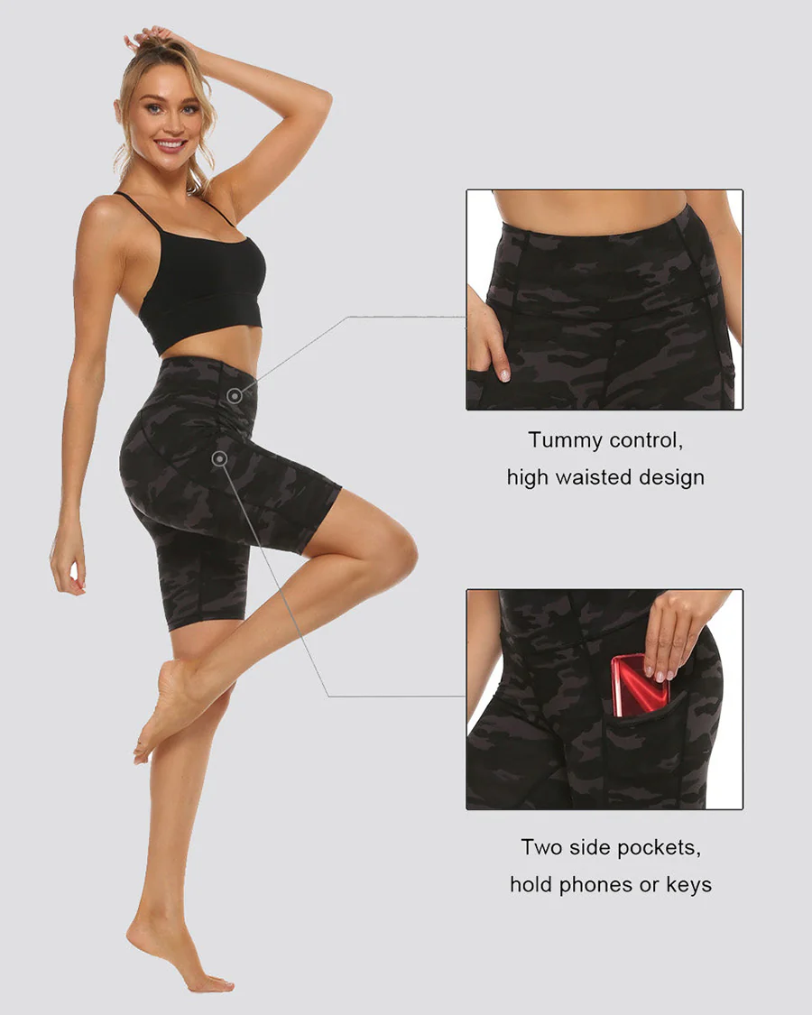 Essential High Waisted Yoga Short 8" - Image 4