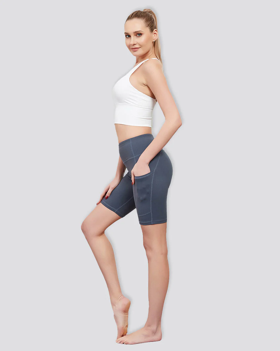 Essential High Waisted Yoga Short 8" - Image 2