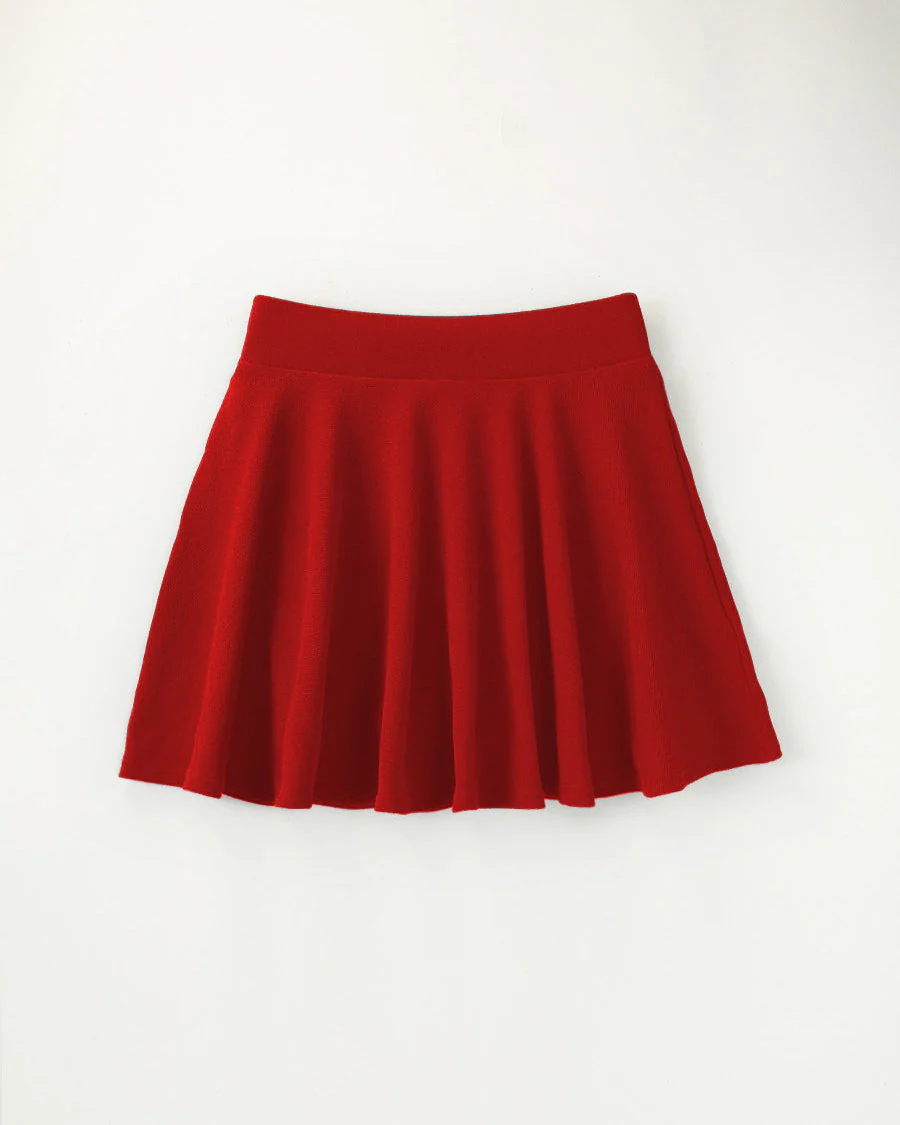 Stretchy Flared Skater Skort with Shorts - Image 5