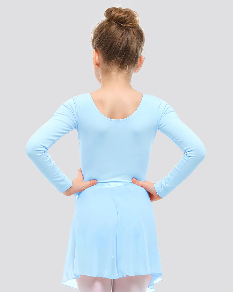 Girls Ballet Leotard Starter Kit (Long Sleeves Leotard & Tie Chiffon Skirt & Tights) - Image 2