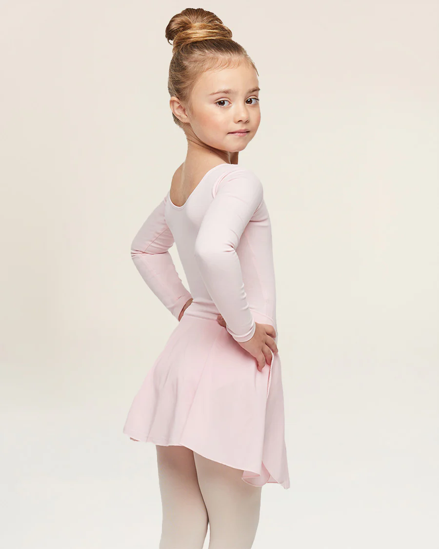 Girls Ballet Leotard Starter Kit (Long Sleeves Leotard & Pull On Skirt & Tights) - Image 4