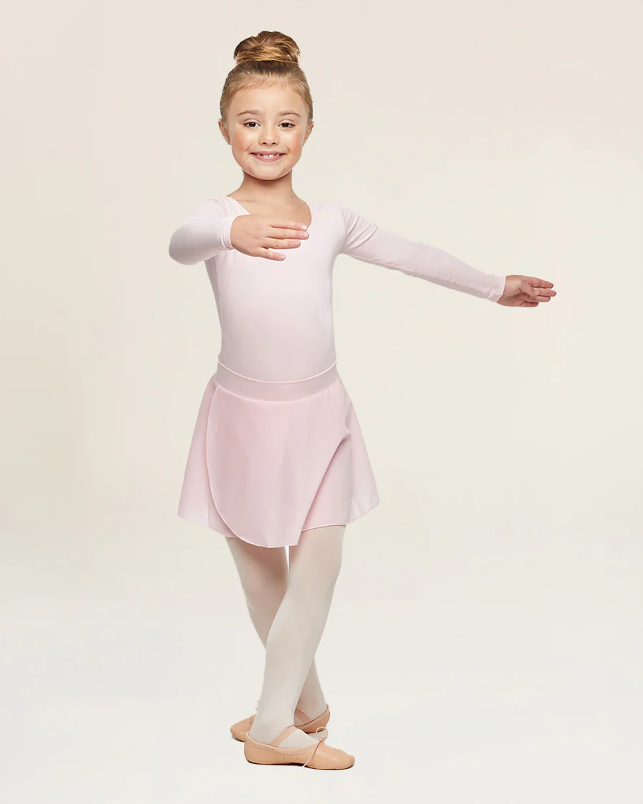 Girls Ballet Leotard Starter Kit (Long Sleeves Leotard & Pull On Skirt & Tights) - Image 5