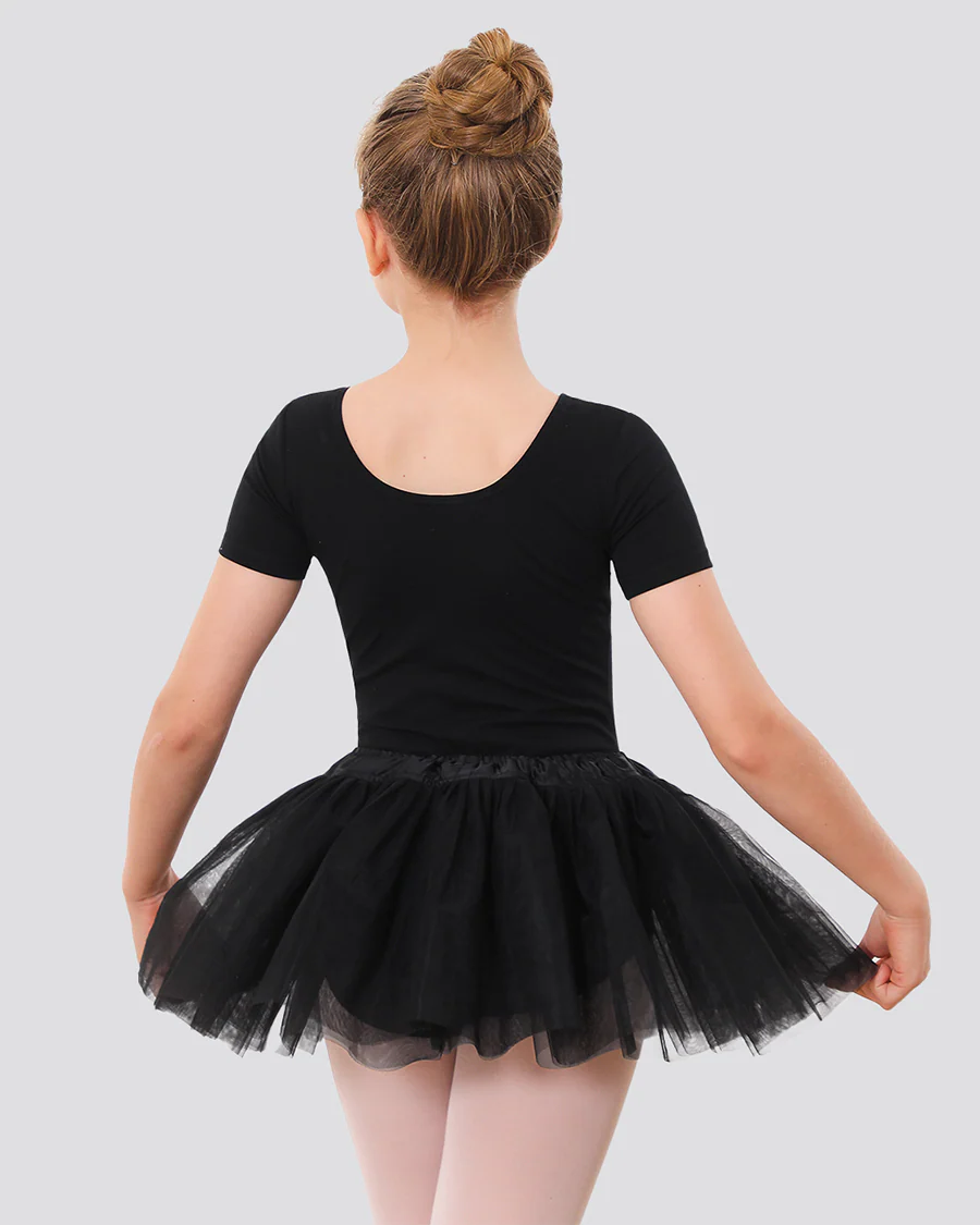 Girls Ballet Leotard Starter Kit (Short Sleeves Leotard & Tulle Skirt & Tights) - Image 3