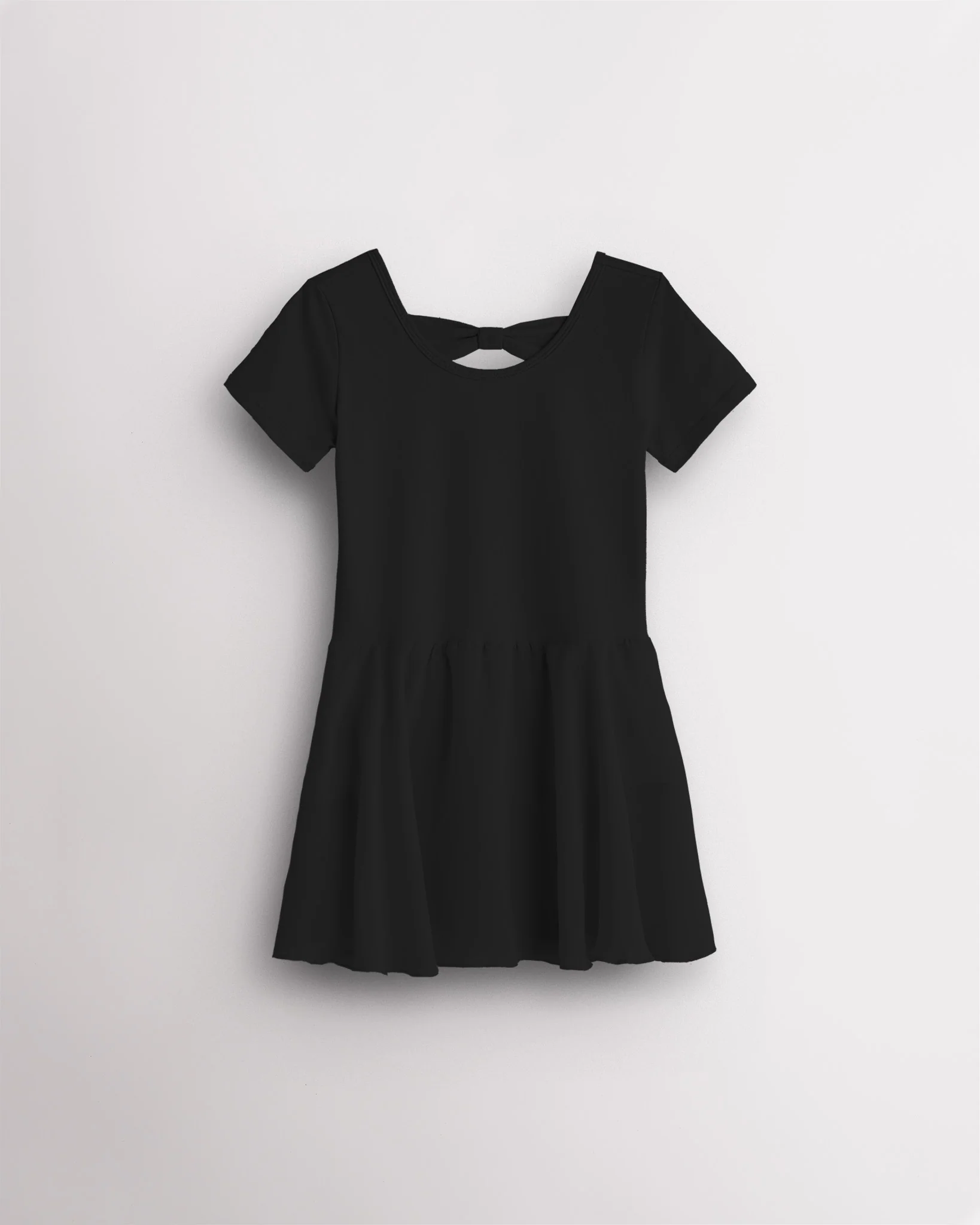 Girls Bowknot Short Sleeve Dress - Image 4