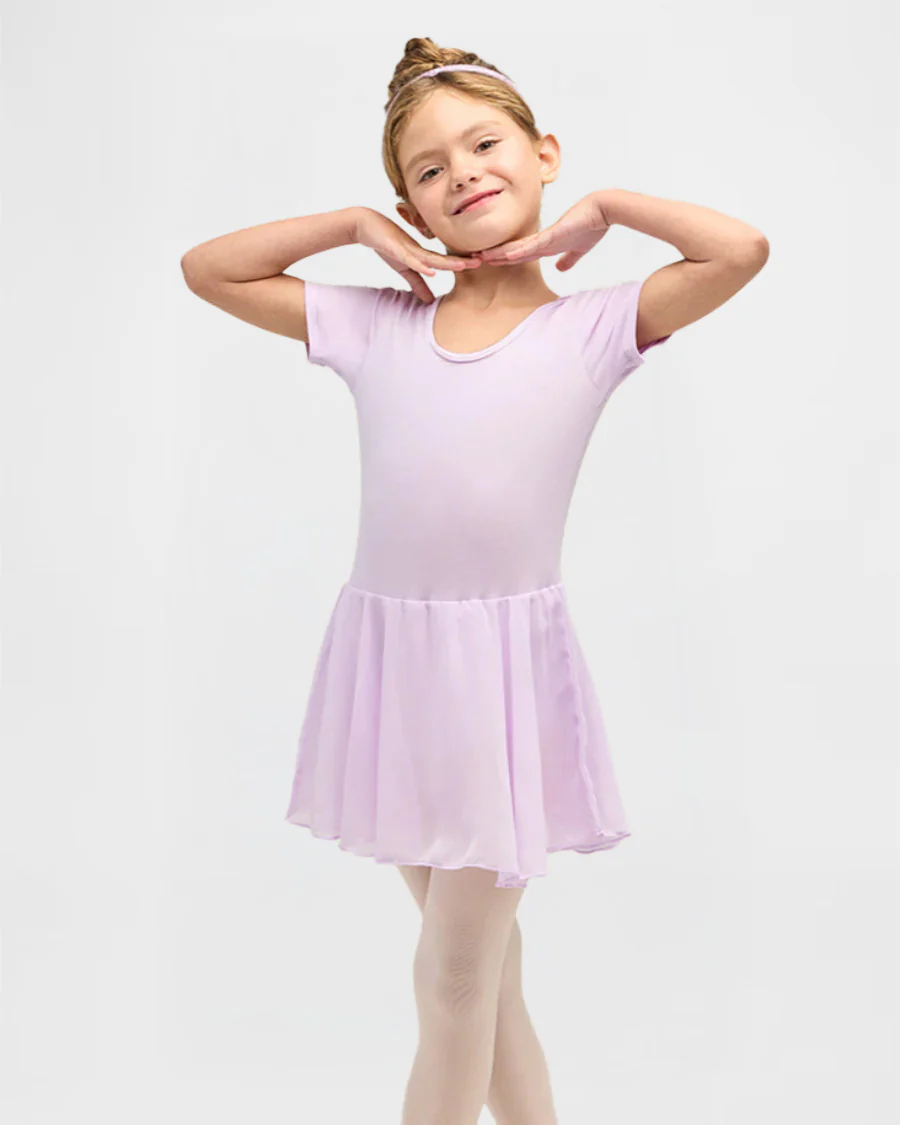 Girls Bowknot Short Sleeve Dress - Image 3