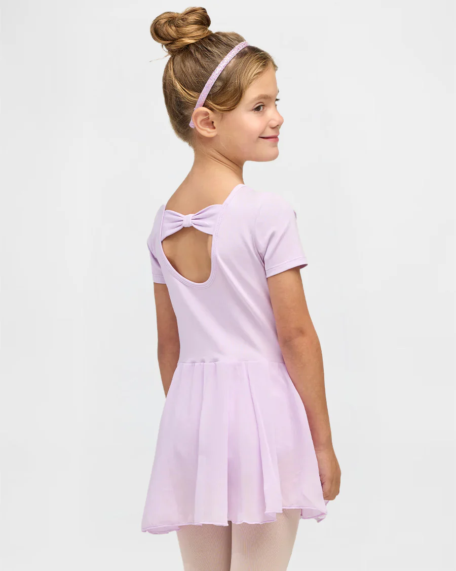 Girls Bowknot Short Sleeve Dress - Image 4