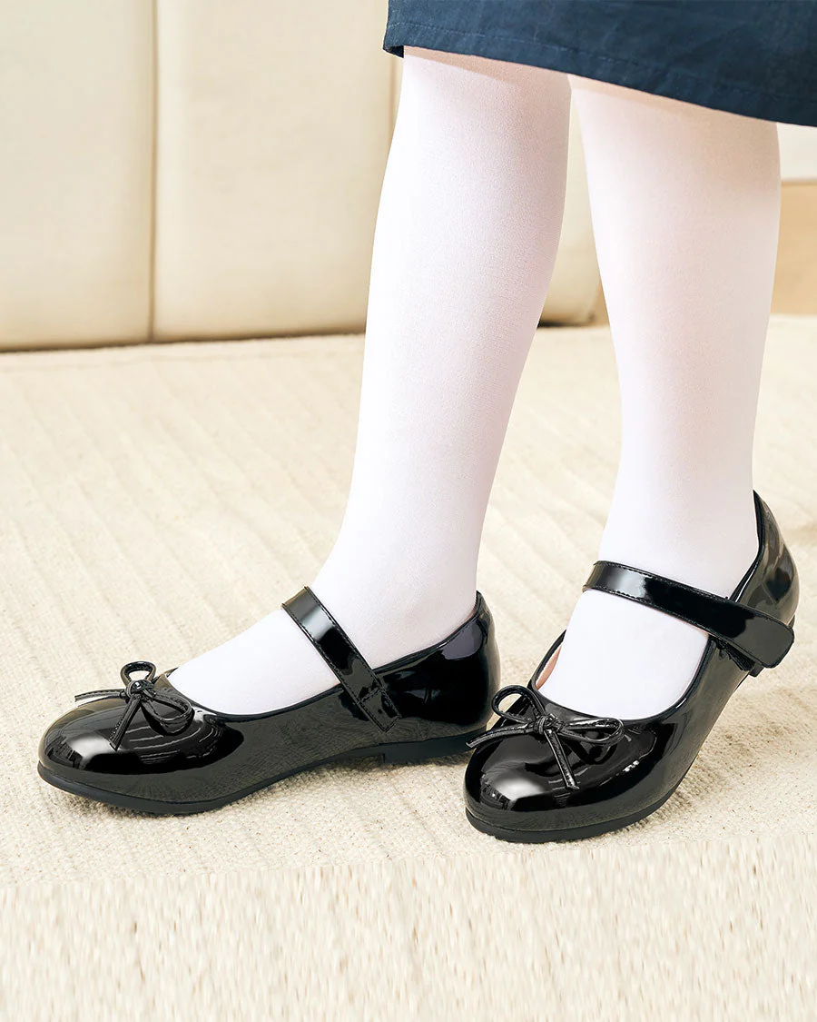 Girls Classic Mary Jane Flats with Bows - Image 2