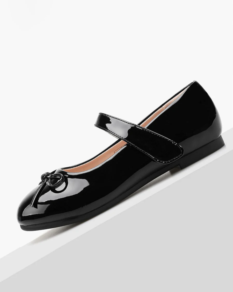 Girls Classic Mary Jane Flats with Bows - Image 5