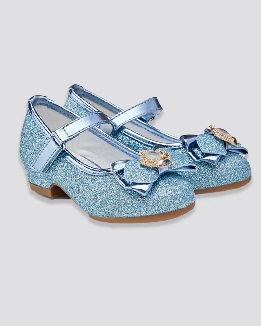 Girls Crown Glitter Mary Jane Dress Shoe - Image 2