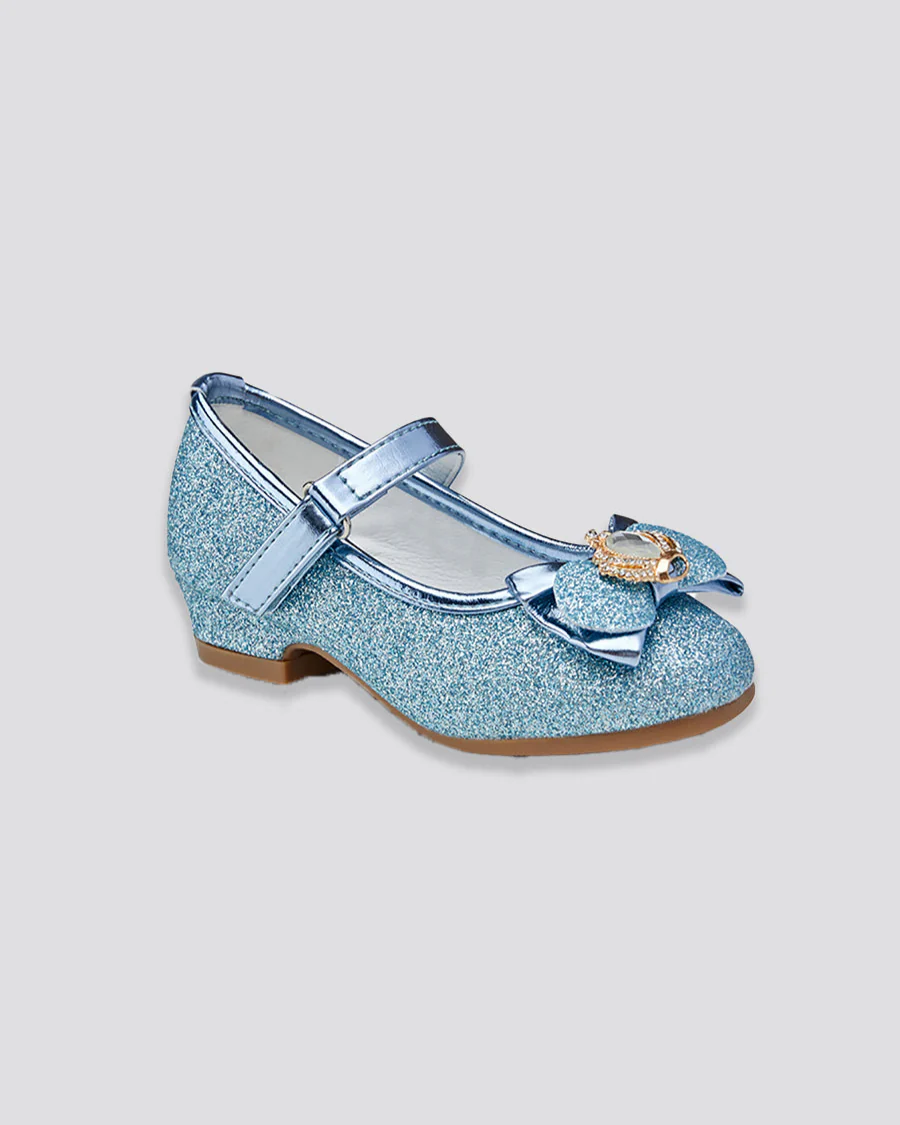 Girls Crown Glitter Mary Jane Dress Shoe - Image 5