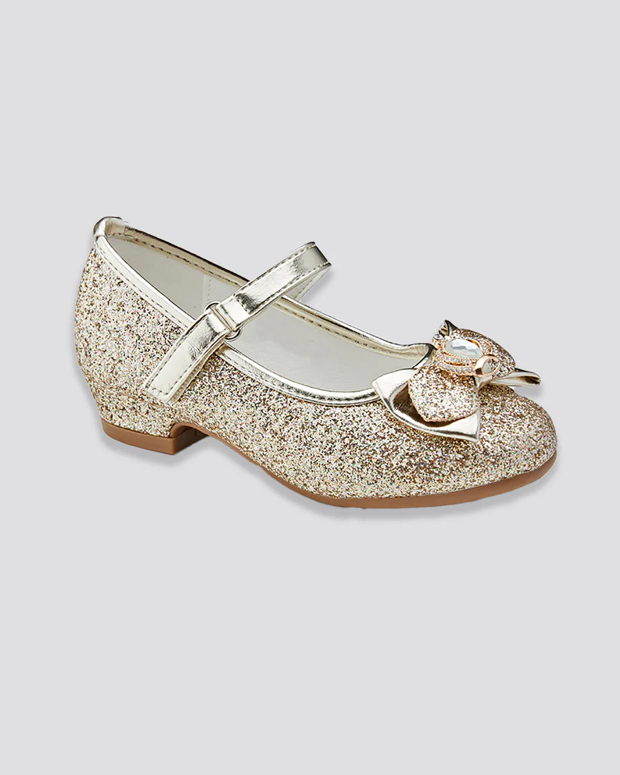 Girls Crown Glitter Mary Jane Dress Shoe - Image 5