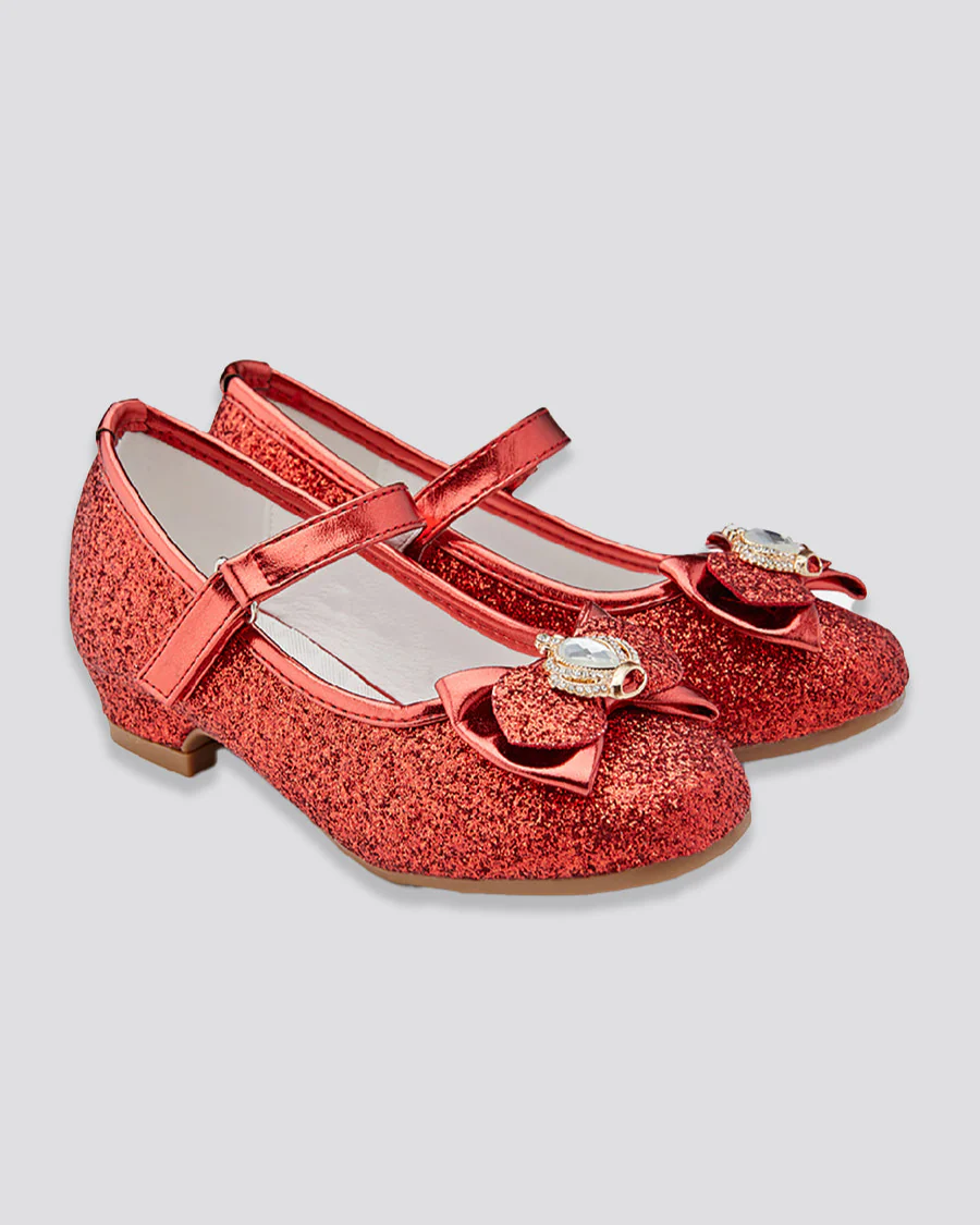Girls Crown Glitter Mary Jane Dress Shoe - Image 2