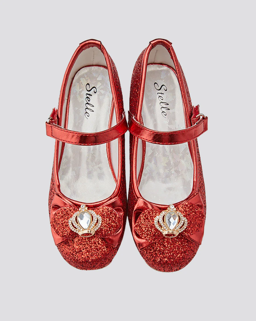 Girls Crown Glitter Mary Jane Dress Shoe - Image 3