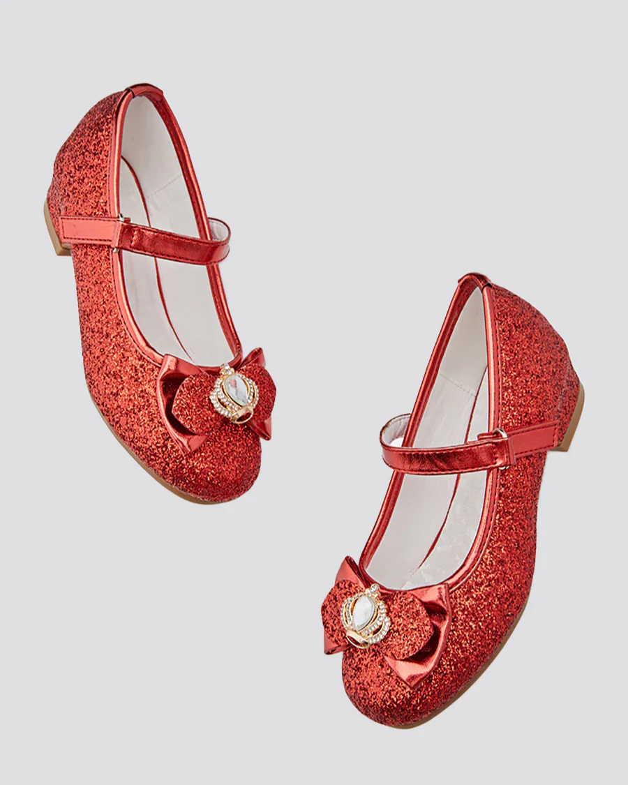 Girls Crown Glitter Mary Jane Dress Shoe - Image 4
