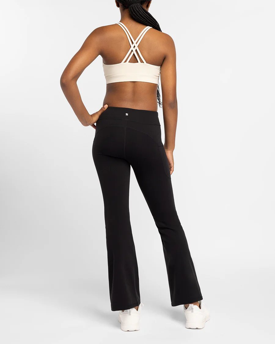 Girls Flare Legging with 2 Pockets High Waisted - Image 3