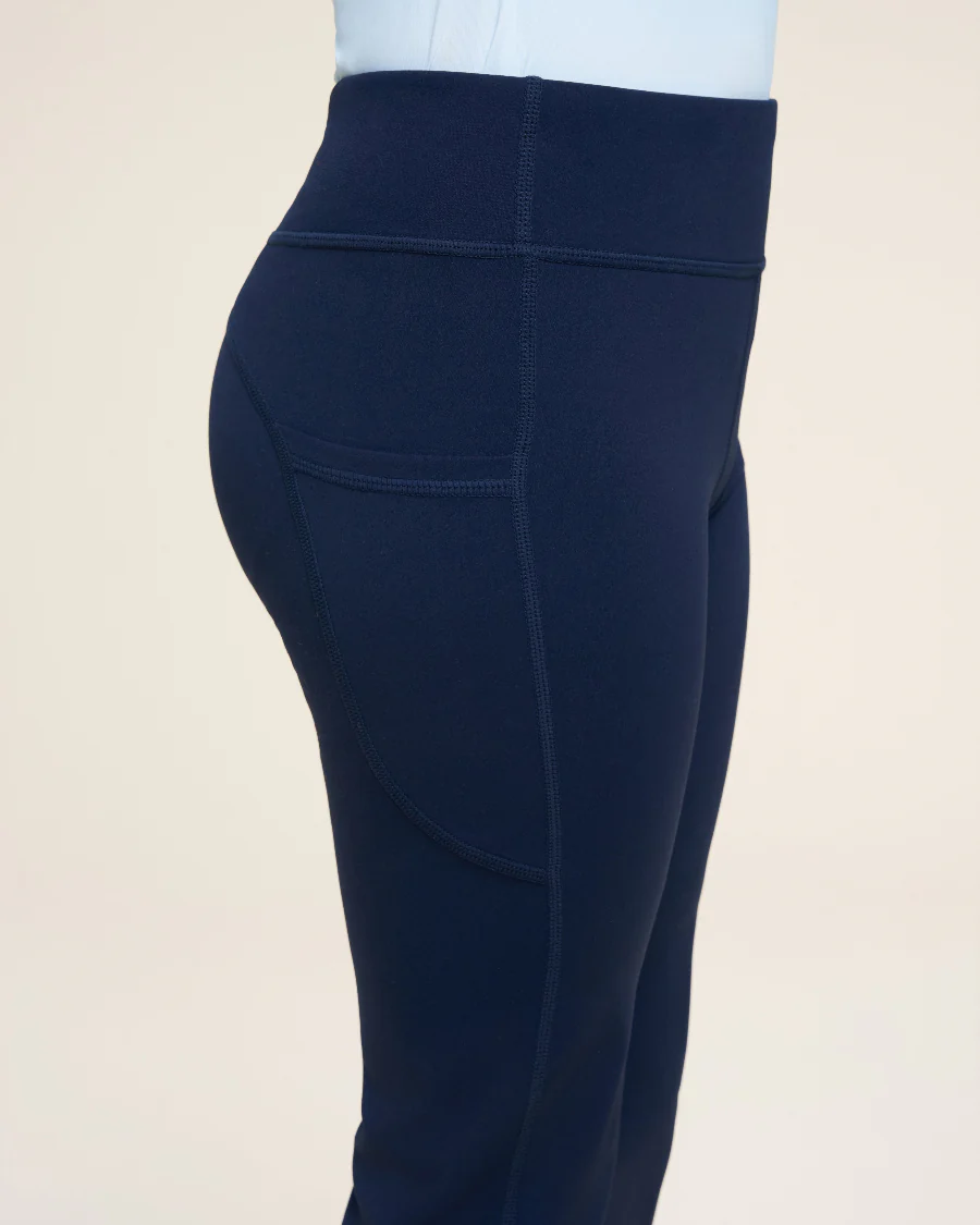 Girls Flare Leggings with 2 Pockets High Waisted - Image 4
