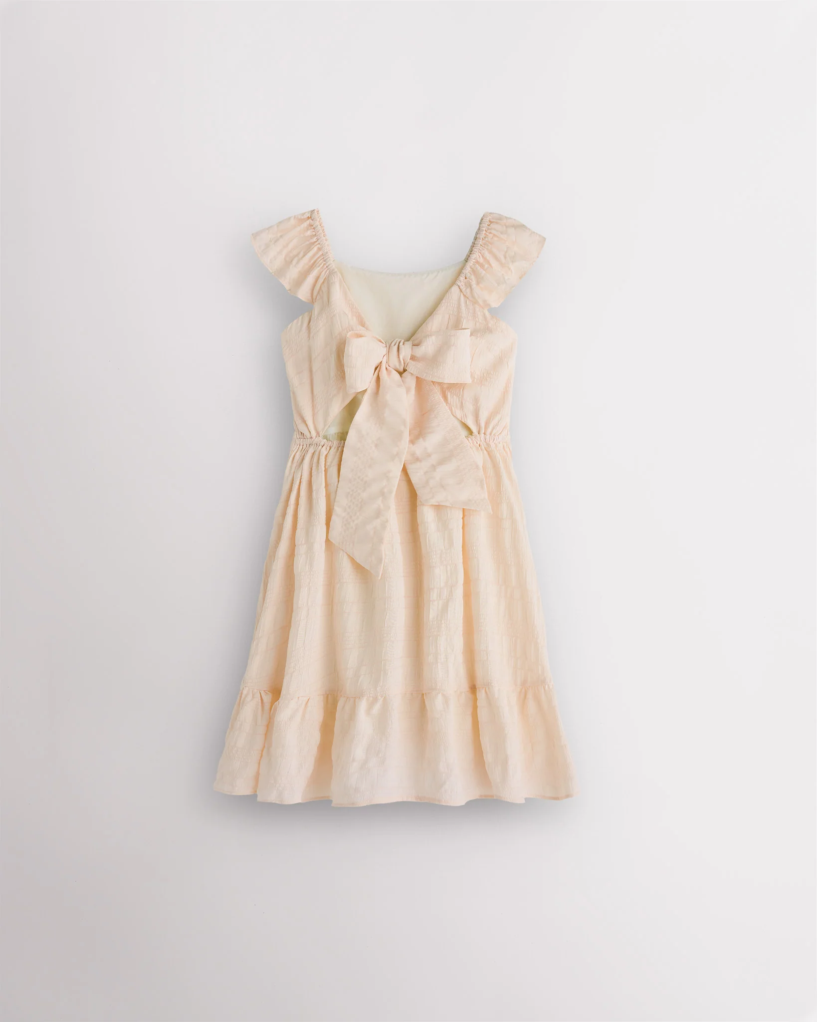 Girls Flutter-Sleeve Bow Back Sundress - Image 2