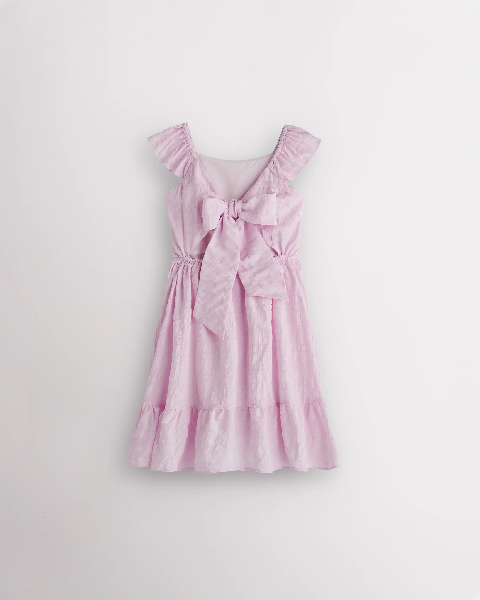 Girls Flutter-Sleeve Bow Back Sundress - Image 2