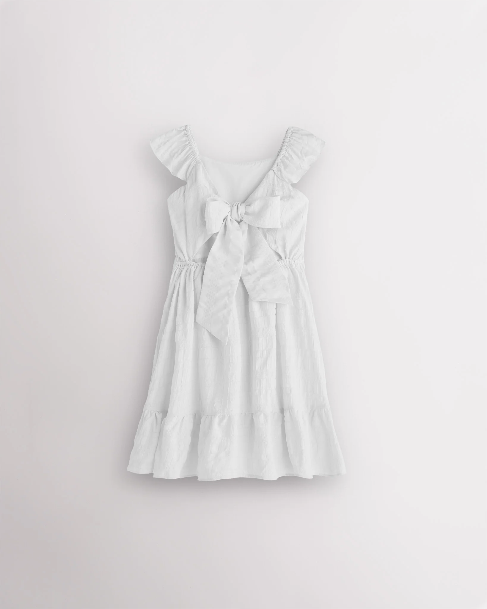 Girls Flutter-Sleeve Bow Back Sundress - Image 2