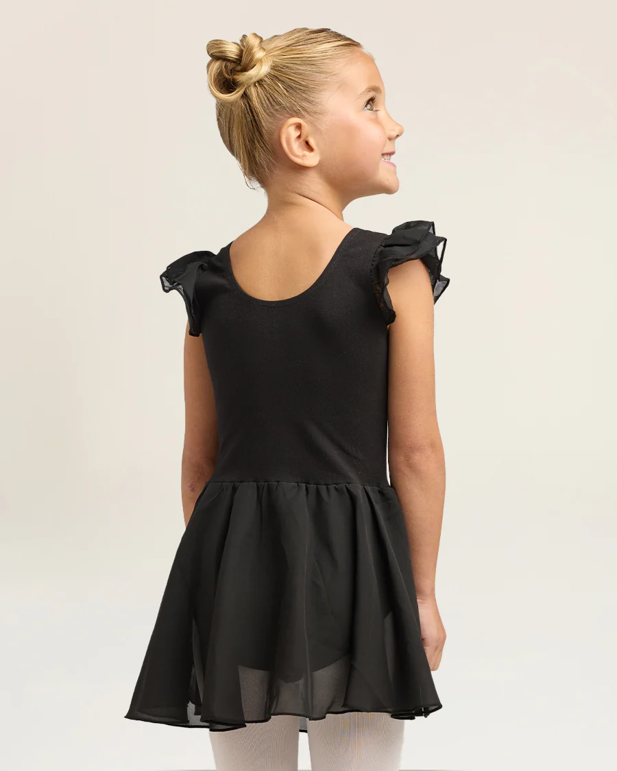 Girls Flutter Sleeves Dress - Image 3