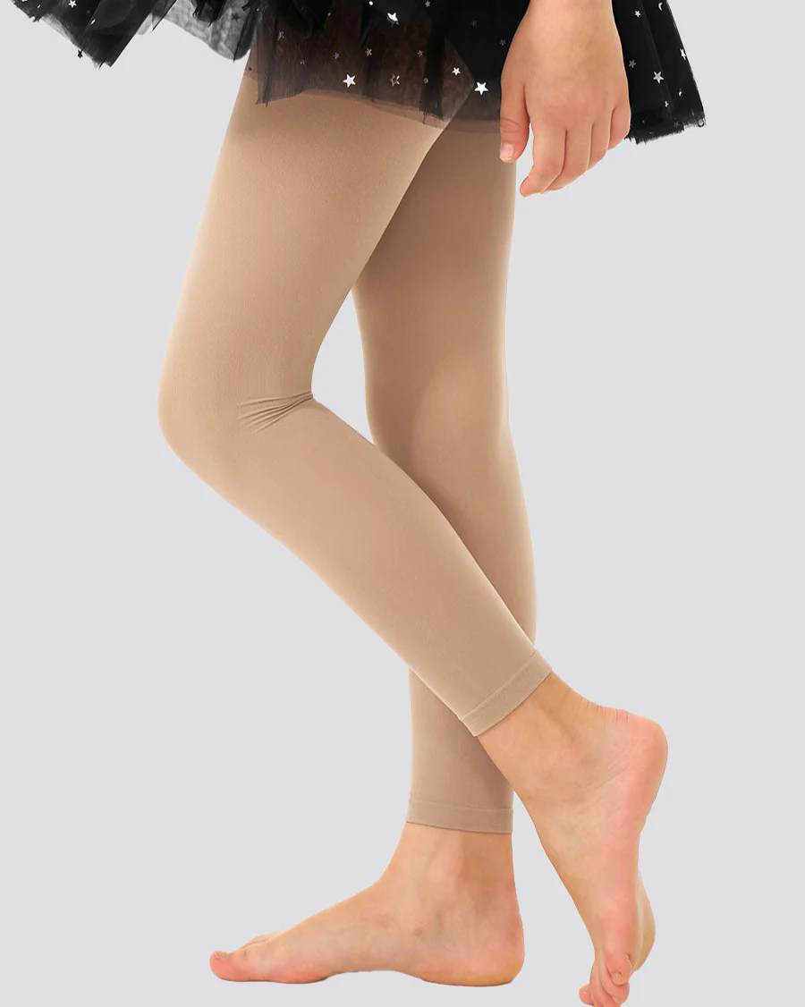 Girls Ultra Soft Footless Ballet Tights - Image 4