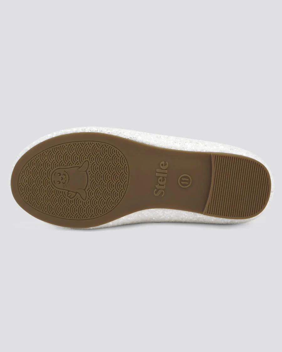 Girls Glitter Mary Jane Flats with Pearl Bows - Image 3