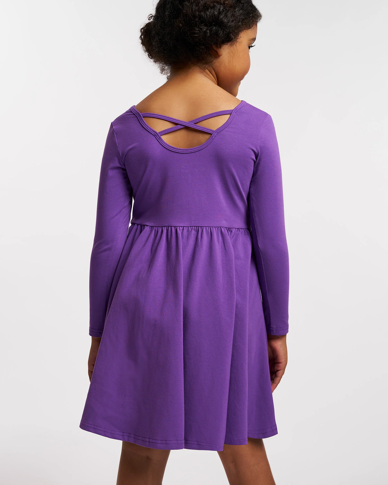 Girls Long Sleeve A-Line Twirly Dress - Image 3