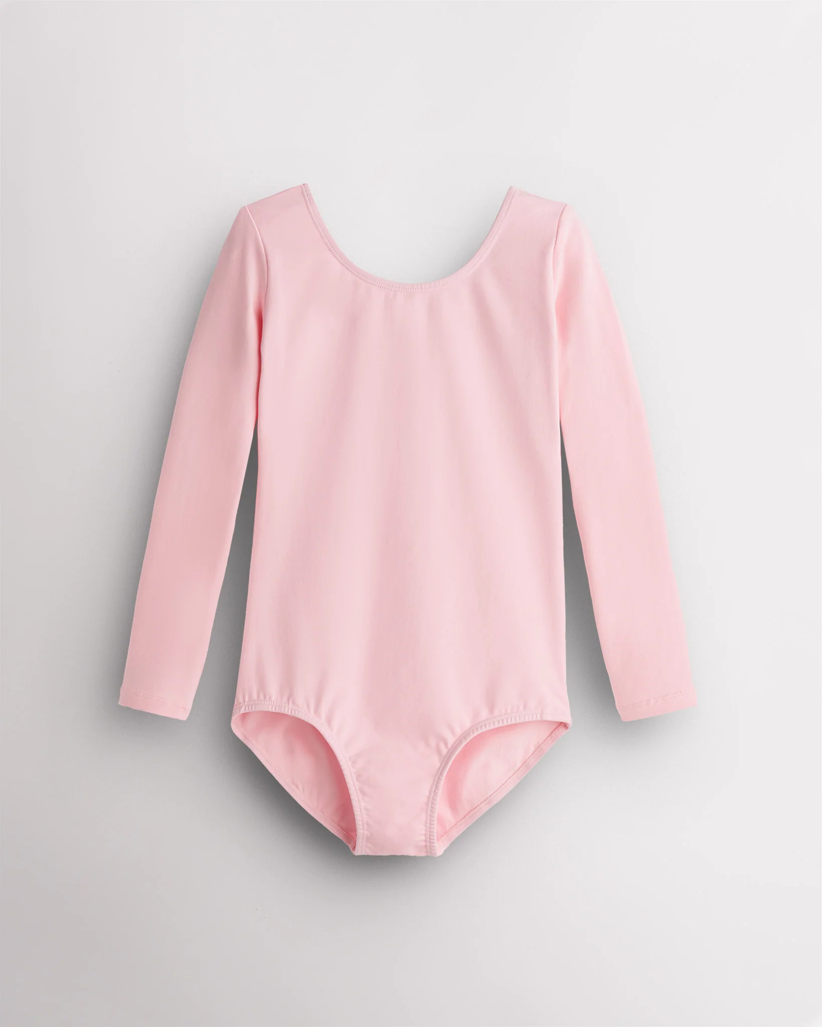 Girls Long Sleeve Cotton Ballet Leotard - Image 2