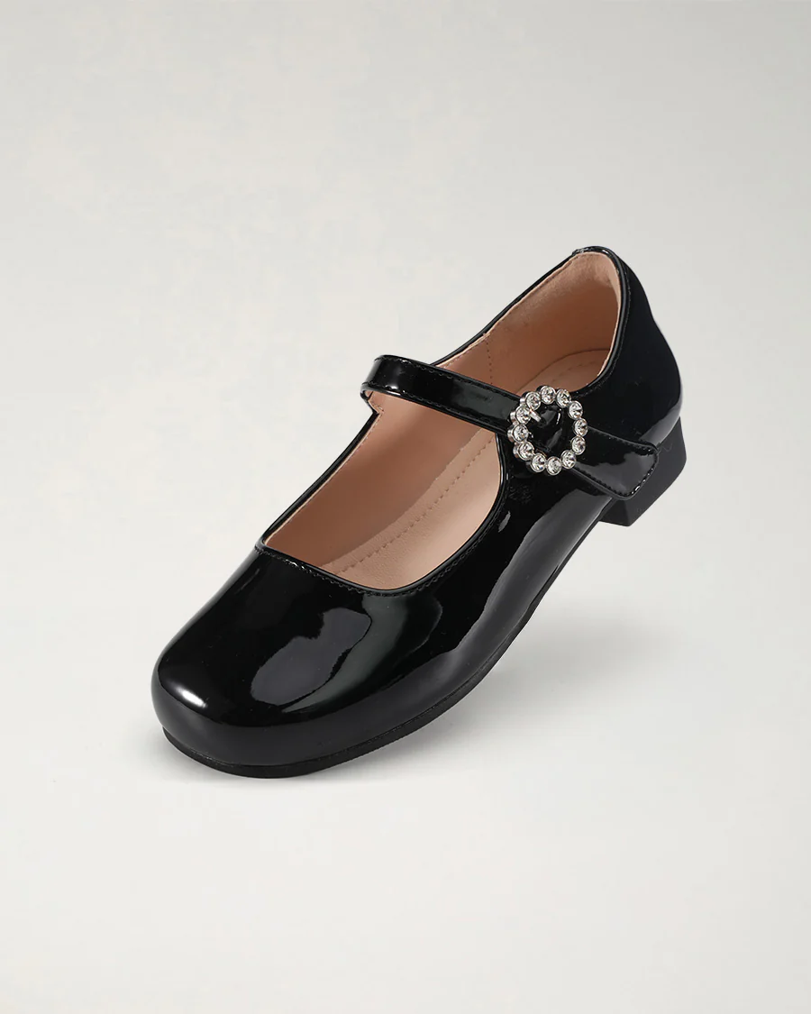 Girls Dress Mary Jane Shoe with Embellished Buckles - Image 3