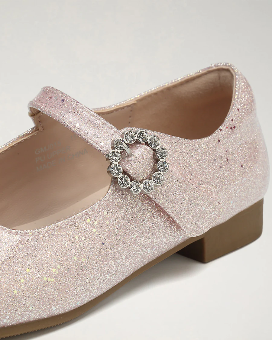 Girls Dress Mary Jane Shoe with Embellished Buckles - Image 4