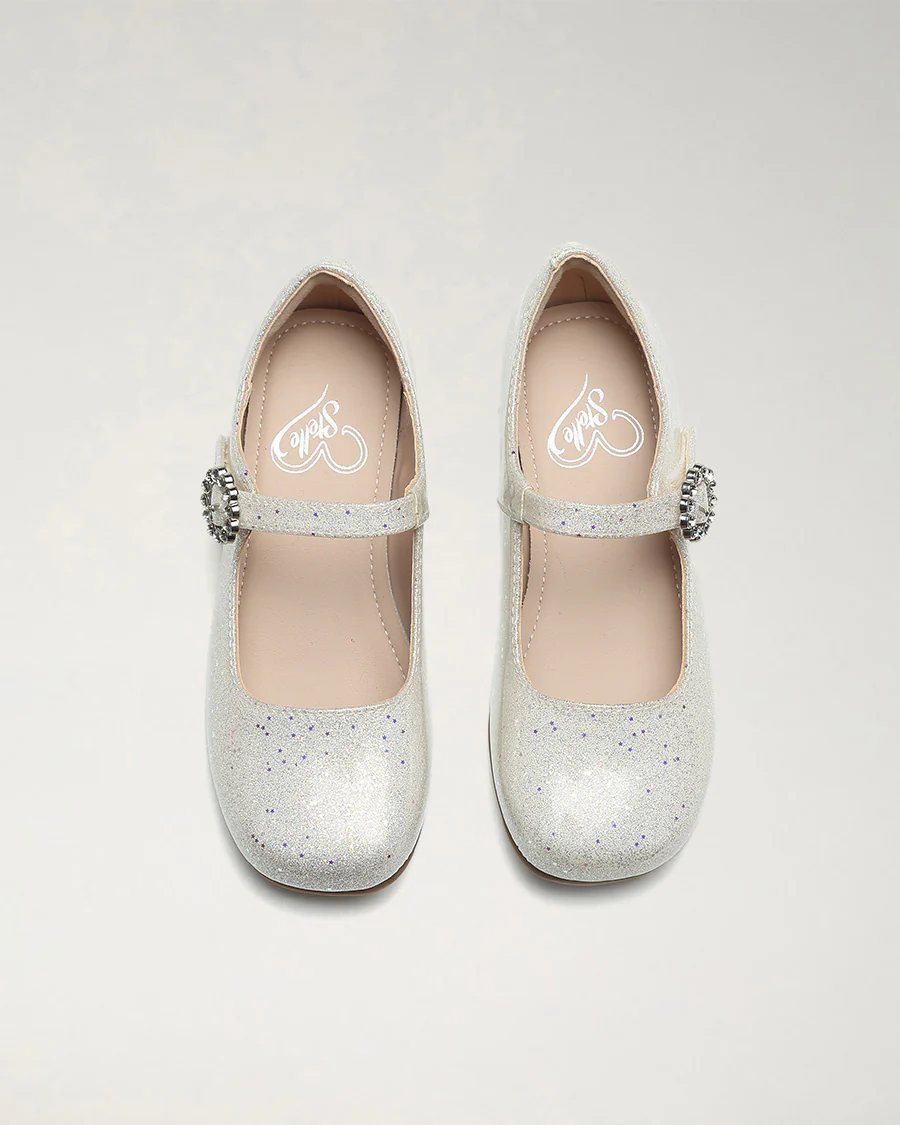 Girls Dress Mary Jane Shoe with Embellished Buckles - Image 3