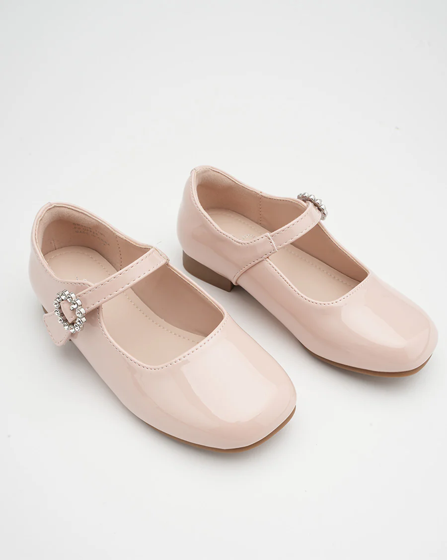 Girls Dress Mary Jane Shoe with Embellished Buckles - Image 2