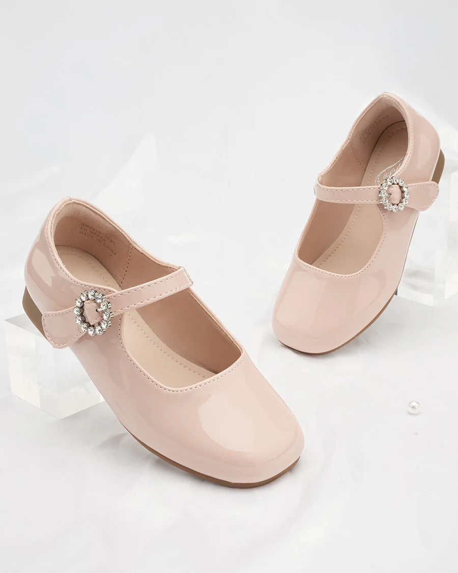 Girls Dress Mary Jane Shoe with Embellished Buckles - Image 3