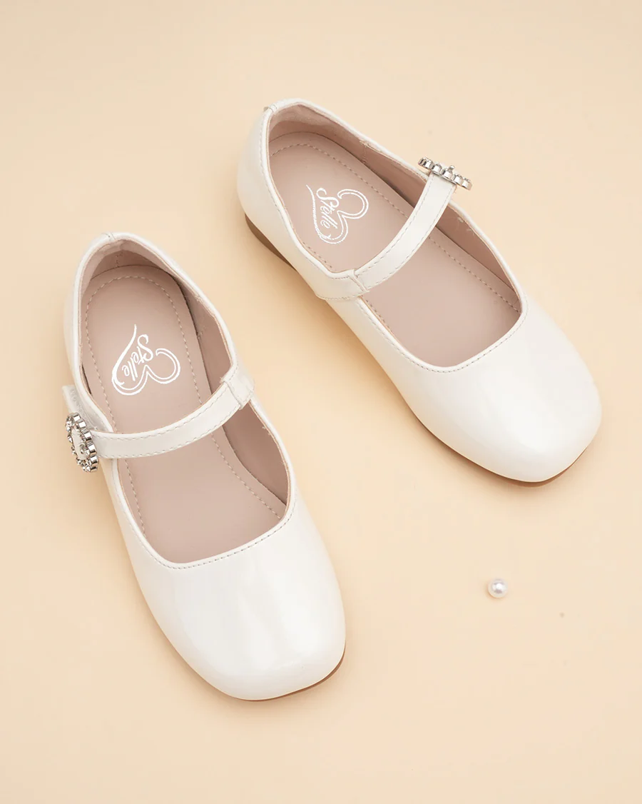 Girls Dress Mary Jane Shoe with Embellished Buckles - Image 3