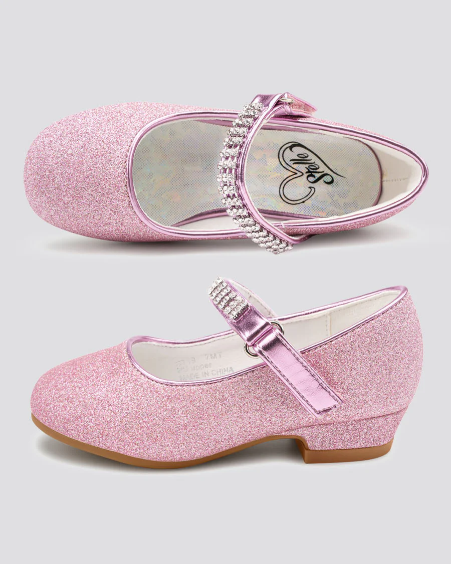 Girls Low Heel Mary Jane Dress Shoe - Image 5