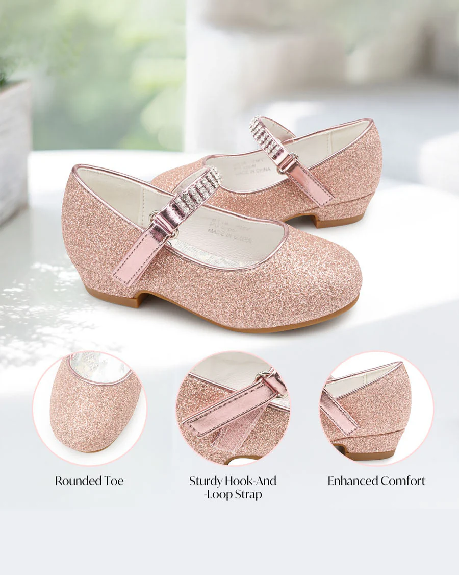 Girls Low Heel Mary Jane Dress Shoe - Image 4