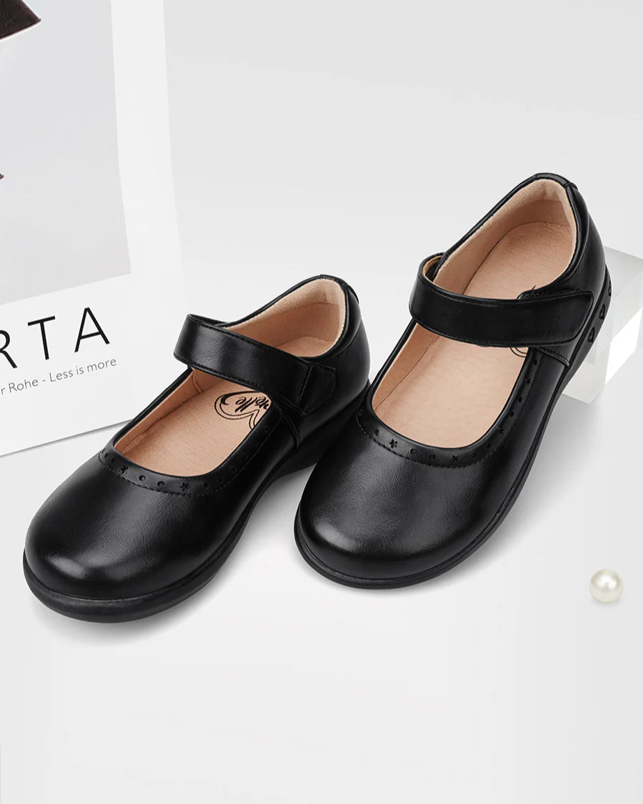Girls Uniform Mary Jane Shoe with Perforated Trim - Image 3